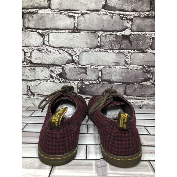 Dr. Martens Samira Burgundy Black Plaid Fabric Lace Casual Shoes Women Sz 11M US - Picture 7 of 16